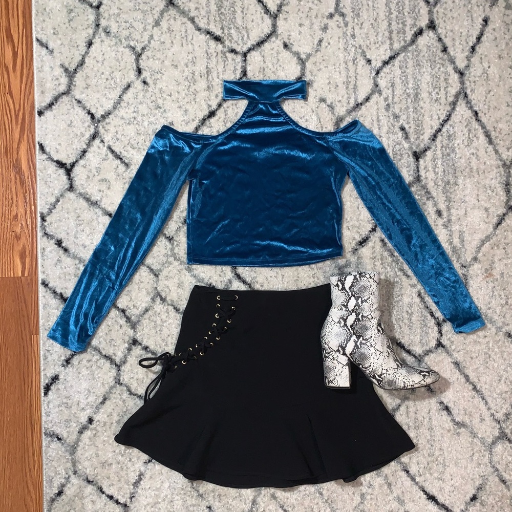 Velvet crop top